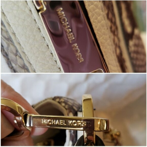 MICHAEL KORS JULIA Python Print Convertible Handbag - Picture 14 of 15